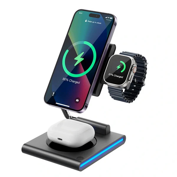 WiWU Power Air 4 in 1 Wireless Charger M8 15W